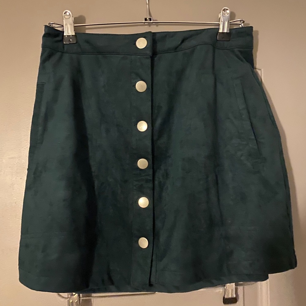 Forever 21 Green Suede Skirt